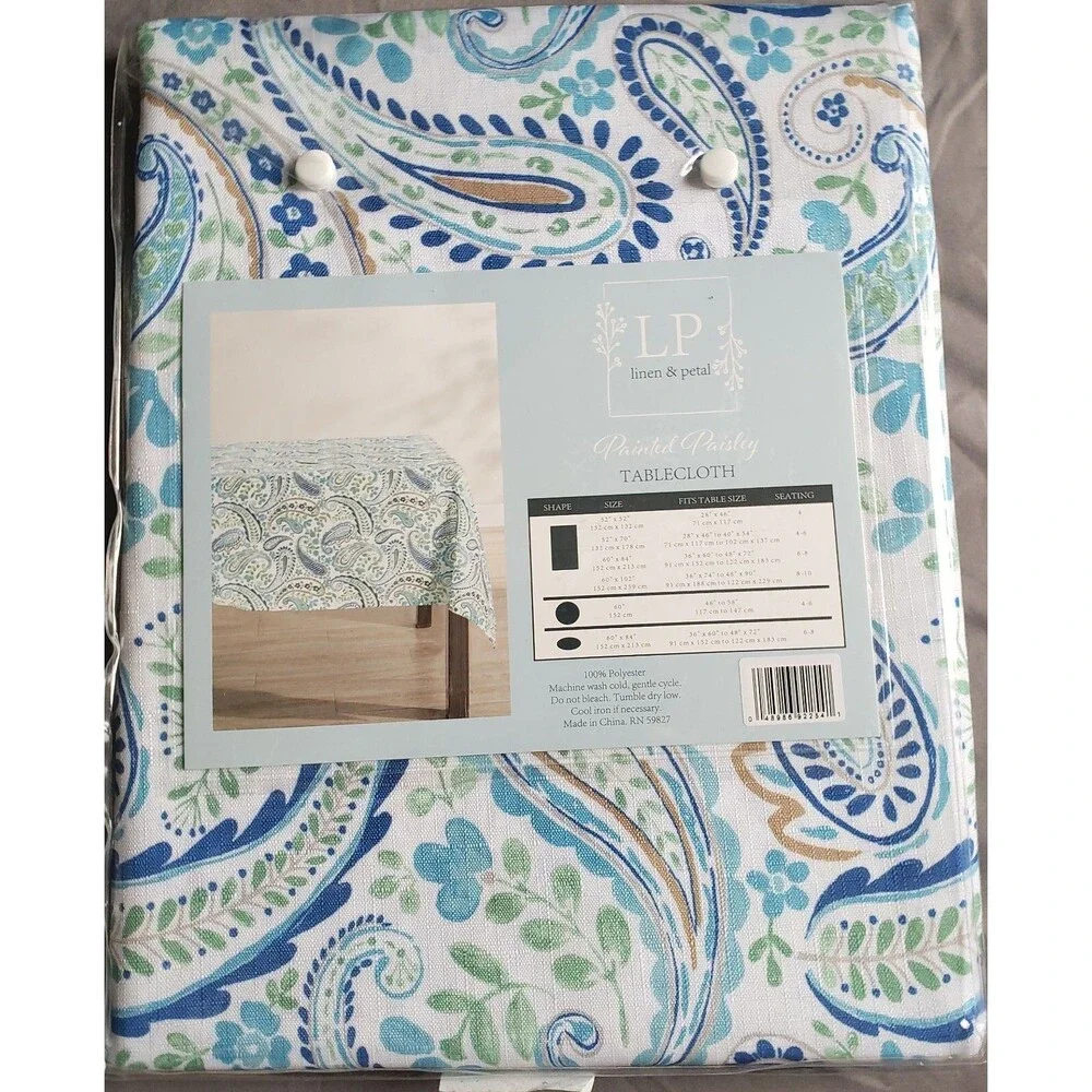 Fabric Indoor Printed Kitchen Tablecloth, 60